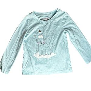 Cat & Jack Sky Blue Long Sleeve Tee with Polar Bear